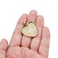 BITEFU Heart-shaped pendant base Retro alloy DIY jewelry accessories Love time gem pendant