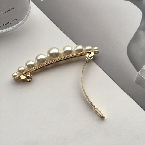 BITEFU Pearl Spring Clip Hairpin- Elegant One-Word Accessory for Effortless Style!