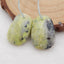 Natural Serpentine Earring Beads 23x16x4mm, 5.5g