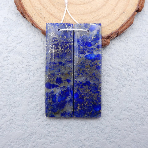 Natural Lapis Lazuli  Earring Beads 36X11X4mm, 8.9g