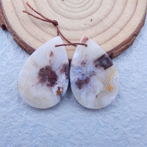 Natural Crazy Lace Agate Earring Beads 29x19x4mm, 9.1g