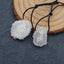 Natural White Geode Quartz Druzy Earring Beads 20X18X6mm, 7.1g