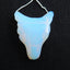 Opalite Carved wolf head Pendant Bead 40x31x15mm, 17.8g