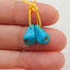 Paire de Boucles d'Oreilles en Turquoise Naturelle, 15x8x3mm, 1.0g