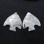 Natural Crazy Lace Agate Carved fish Earring Beads 28x20x4mm, 6.2g