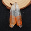 Intarsia Of Agate And Quartz Earring Beads 47x9x11mm, 6.4g