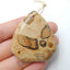 Natual Spot Stone Pendant Bead 45x40x6mm, 19.4g