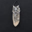 New! Natural Crystal Gemstone 925 Sterling Silver Wolf Head Pendant, Wolf Head Jewelry, 52x20x20mm, 22g