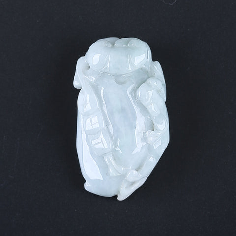 Natural Jade Carved figurine Pendant Bead 40*31*13mm, 24.2g