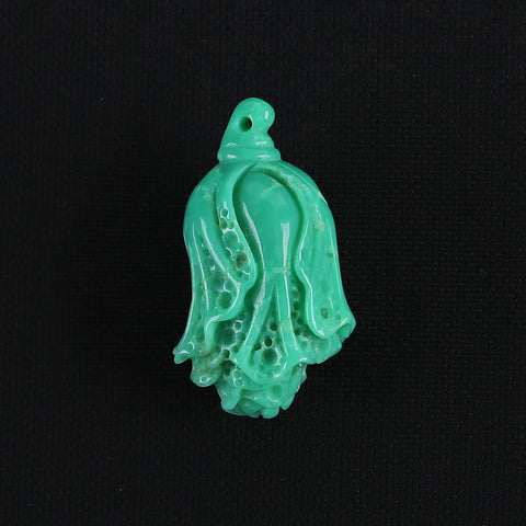 Hand Carved  AAA Grade Natural Chrysoprase Chinese Cabbage Gemstone Pendant Bead For Gemstone Jewelry Design ,Unique Gift,43×25×20mm,19.6g