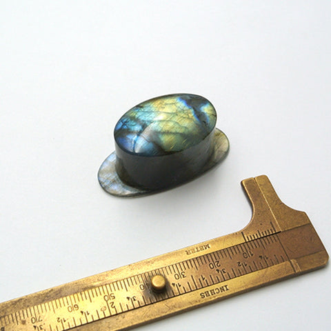 16mm Labradorite Labret Gemstone Body Jewelry