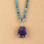 Natural Amethyst, Chrysocolla, Rose Quartz Pendant Beads for Necklace