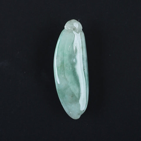 Natural Jade Carved figurine Pendant Bead 40*31*13mm, 24.2g