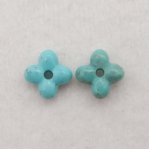 Natural Turquoise Four Leaf Clover Gemstone Earring Beads, Jewelry DIY Making, 5×2mm,,0.1g