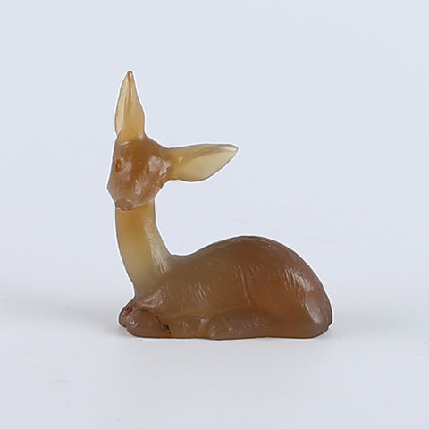 New Miniature Deer Figurine,Agate Gemstone Hand Carved Deer Statues Supply,Gemstone Home Decor,48x39x16mm,20.4g