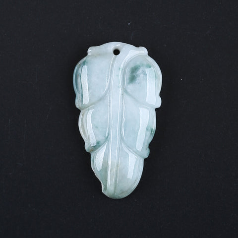 Natural Jade Carved figurine Pendant Bead 40*31*13mm, 24.2g