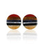 Natural Colorful Gemstones Intarsia Round Cabochon Pair (Can be drilled), Handmade Gemstone Cufflinks, Unique Pair, 17x3mm, 3g