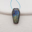 Hand Carved Labradorite Cross Pendant,Gemstone for Jewelry Cabochon Making,21x11x6mm,2.8g