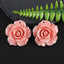 Pink Conch Shell Carved Flower Fashion For Women Earring Beads ,Birthday Gift,Women's Jewelry Accessories DIY,33×13mm,12.3g