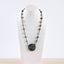 Natural Wave Jasper,Obsidian And Ocean Jasper And MOP(Mother Of Pearl) Gemstone Necklace,Best Gemstone Jewelry Gift,1 Strand,20 Inch,37x6mm,10mm,44.4g