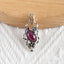 New Arrival!Handmade Jewelry Sterling Silver 925 Ruby Pendant,34×15×6mm,3.2g