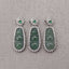 Natural Gemstone Jadeite Pendant, 925 Sterling Silver Inlaid  Pendant,Jewelry DIY Making,26x10x5mm, 1.8g