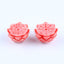 BITEFU 1Pair Pink Conch Shell (Made Of Powder Of Shell, Color Is Enhanced ) Lotus Flower, 17.2g