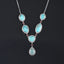 Natural Gemstone Turquoise Necklace with 925 Sterling Silver, 18 Inch, 18x14x4mm, 32.5g