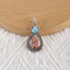 Handmade Pendant,Blue Aquamarine and Argentina Rhodochrosite Pendant, 925 Sterling Silver Pendant,42x20x5mm,9.7g