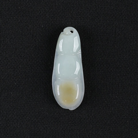 Handmade Jewelry,Natural Jade Carved Gemstone Pendant Bead,Unique Stone Pendant,39x15x6mm,6.2g