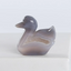 Carved Natural Drusy Stripe Agate Swan Gemstone Ornaments For Home/Office, Unique Gemstone Gift, Lovely Animal, 53x56x16mm, 59.3g