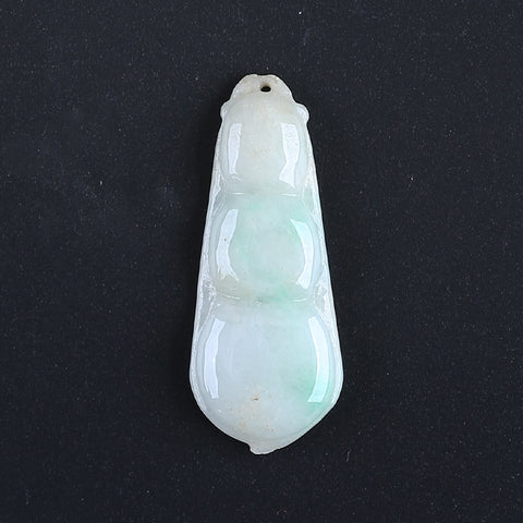 Natural Jade Carved figurine Pendant Bead 40*31*13mm, 24.2g