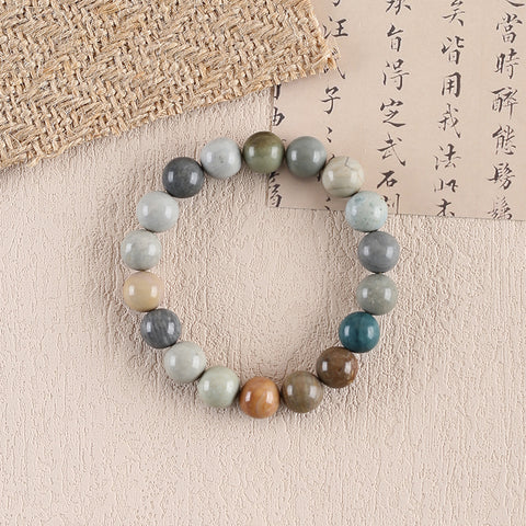 New Arrival! Natural Wave Jasper Bracelet Beads, Gemstone Jewelry Gift,17cm, 10mm,25.6g