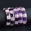 Natural Pink Quartz and Amethyst Bracelet 15*13*6mm, 21mm length, 38.5g