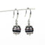 Cymophane Intarsia Round Earrings With 925 Sterling Silver Accessory 4.3g