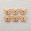 1 Pair Silver Gold Plated Natural Ruby Butterfly Gemstone Earring Beads,Lovely Earring Pair for Design,6x7x3mm,0.4g