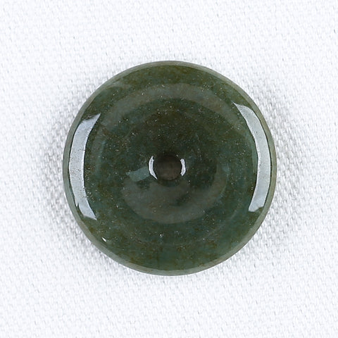 Natural Jade Carved figurine Pendant Bead 40*31*13mm, 24.2g