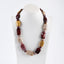 Natural Mookaite Jasper Gemstone Necklace, Handmade Jewelry, 1 Strand, 18 Inch, 30x20x10mm, 9x8mm,117.3g