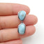 Natural Larimar Pendant with 925 Sterling Silver Accessory 32x9x4mm, 13x9x4mm, 2g