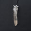 New! Natural Crystal Gemstone 925 Sterling Silver Angel Pendant, Angel Jewelry, 69x18x21mm, 24g