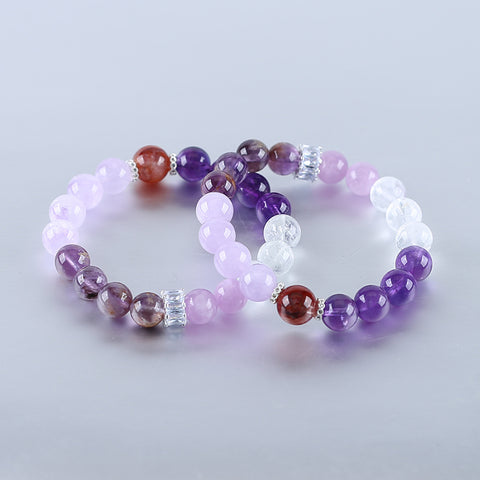 Handmade Natural Gemstone Bracelet, Unique Jewelry Gift, Colorful Bracelet, 18cm, 10/11mm, 27.4g