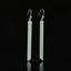 Natural Green Aventurine Earrings with 925 Sterling Silver Accessory 56x4mm, 5.8g