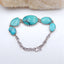 Natural Turquoise Buckle Bracelet with 925 Sterling Silver Accessory