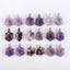 BITEFU 1 Pair Carved Natural Amethyst Flower Gemstone Earring Beads, Popular Flower Beads For Jewelry DIY Making, 10g