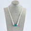 1 Strand 31 Inch Natural Turquoise and Lace Necklace,Turquoise Bead Strands Handmade Gemstone,26x23x17mm,19.4g