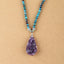 Natural Amethyst, Chrysocolla, Rose Quartz Pendant Beads for Necklace