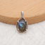 Silver Accessories! Natural Labradorite Gemstone With Silver 925 Pendant, Popular Gemstone Pendant For Necklace, 27x14x5mm, 2.7g