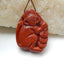 Natural Red River Jasper Carved monkey Pendant Bead 32x26x9mm, 14.4g