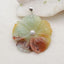 Natural Amazonite Carved Flower Gemstone Pendant with 925 Sterling Silver Accessory 57x54x7mm, 27g