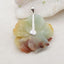 Natural Amazonite Carved Flower Gemstone Pendant with 925 Sterling Silver Accessory 57x54x7mm, 27g